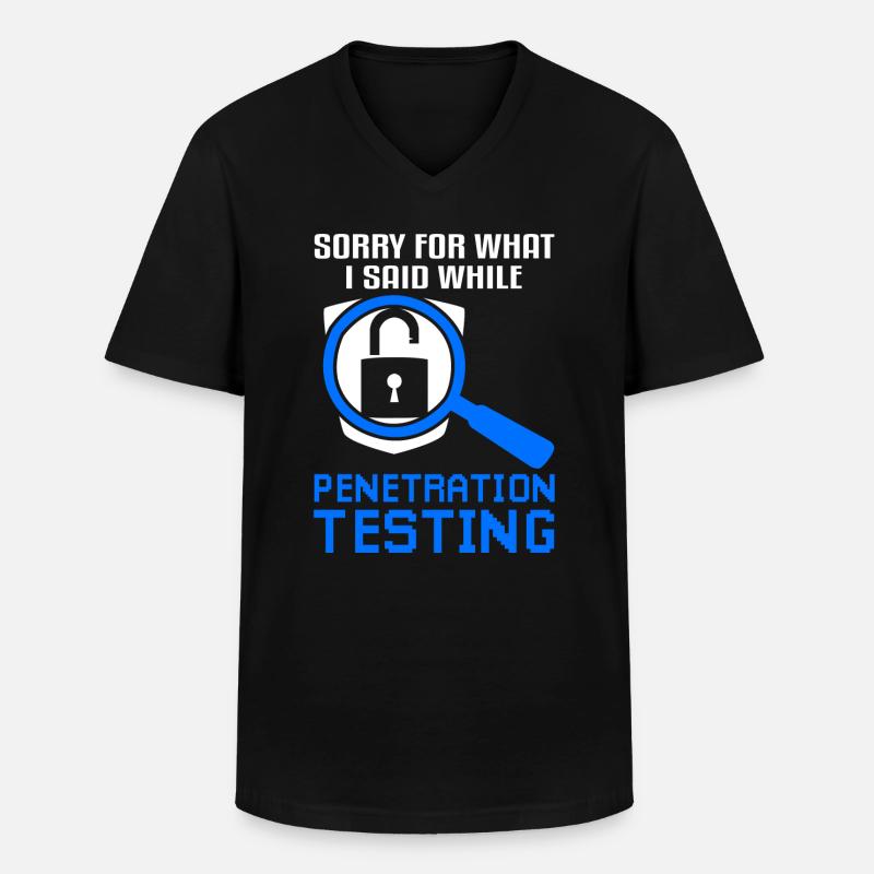 Cybersicherheit Penetration Testing - Männer-T-Shirt mit V-Ausschnitt - Schwarz