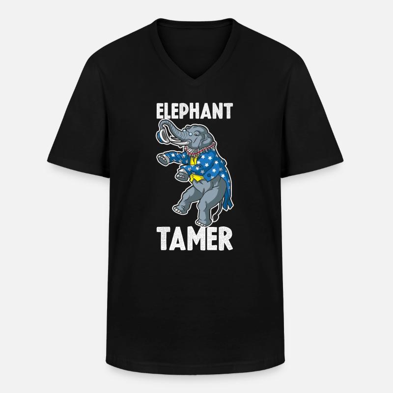 Elephant Tamer Elefant Geschenk - Männer-T-Shirt mit V-Ausschnitt - Schwarz