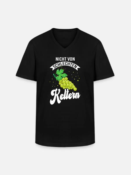 Keltern Winzer Weinberg Weinbauer - Männer-T-Shirt mit V-Ausschnitt - Schwarz