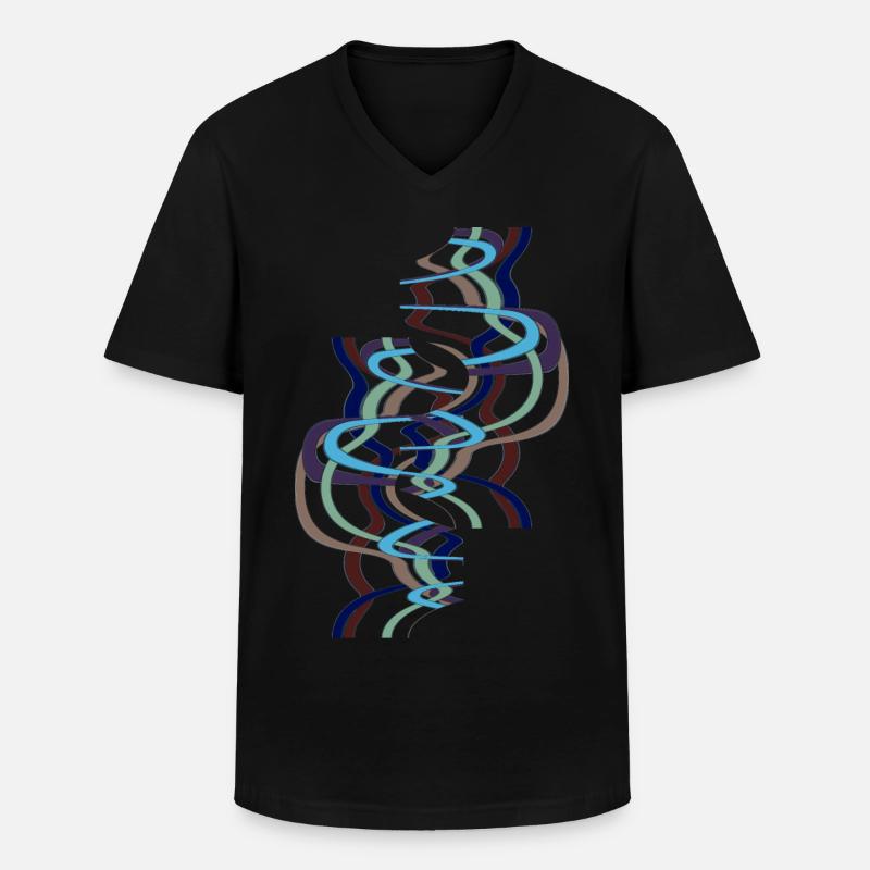 Abstract No. 55 - Männer-T-Shirt mit V-Ausschnitt - Schwarz