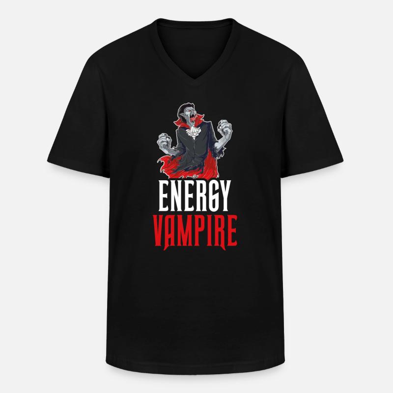Energy Vampire Vampire Gift - Men's V-Neck T-Shirt - black