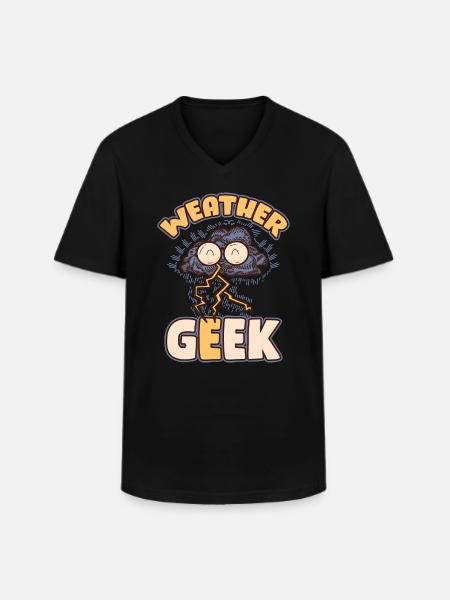 Cadeau météo Geek Météorologie - T-shirt col V Homme - noir