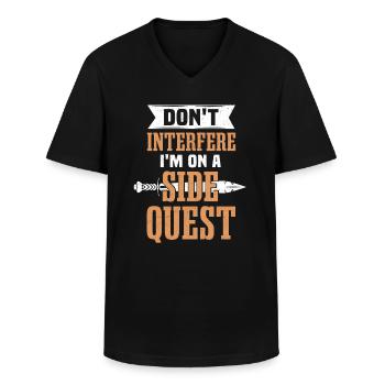 LARP Roleplaying Larping RPG Fantasy - Men's V-Neck T-Shirt - black - Front - AI Model Male 178 dark (178cm)