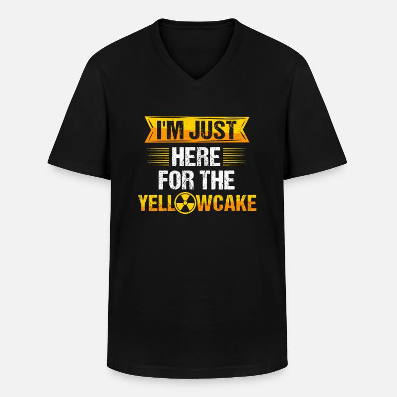 Yellowcake Nuklear Atomkraft Atomenergie - Männer-T-Shirt mit V-Ausschnitt - Schwarz