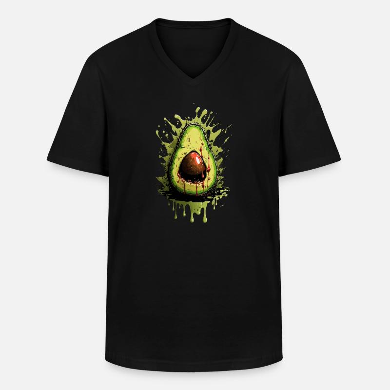 avocado love - Männer-T-Shirt mit V-Ausschnitt - Schwarz