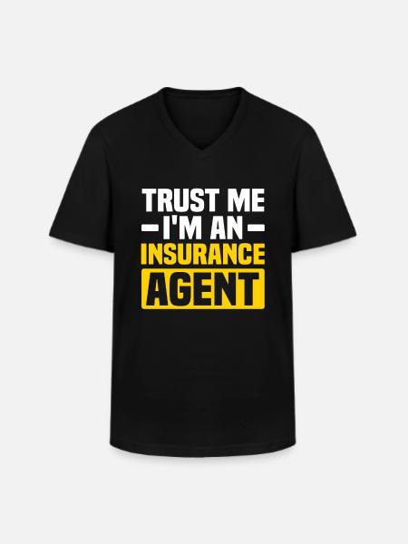 Versicherungsvertreter Aktuar Lebensversicherung - Männer-T-Shirt mit V-Ausschnitt - Schwarz