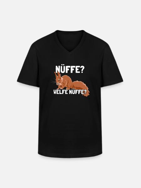Nüffe Welfe Nüffe Grauhörnchen Squirrel - Männer-T-Shirt mit V-Ausschnitt - Schwarz