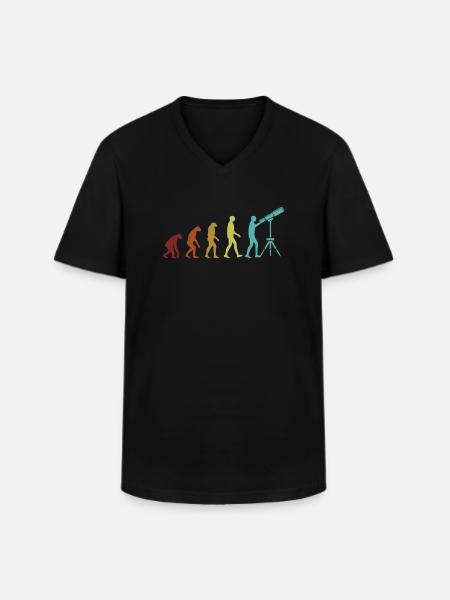 Astronomy Evolution Starry Sky Cosmologist - Men's V-Neck T-Shirt - black
