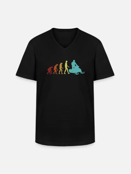 Snowmobile Evolution Snowmobile snowmobiles - Men's V-Neck T-Shirt - black