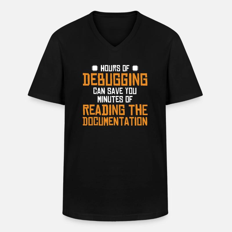 Hours Of Debugging Softwareingenieur Developer - Männer-T-Shirt mit V-Ausschnitt - Schwarz