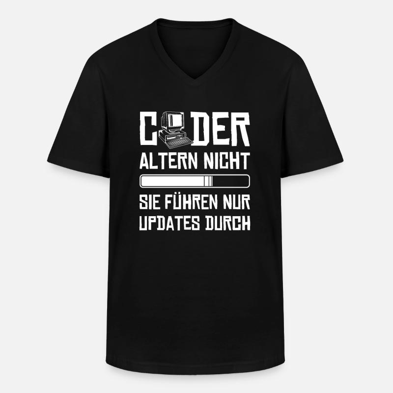 Coder Altern Nicht Developer Softwareingenieur - Männer-T-Shirt mit V-Ausschnitt - Schwarz