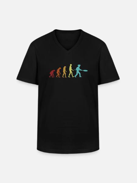 Pizza Evolution Pizza Pizzablech Pizzaofen - Männer-T-Shirt mit V-Ausschnitt - Schwarz