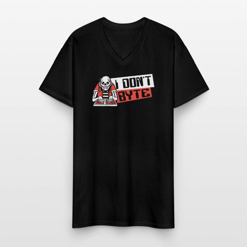 I Don't Byte Softwareingenieur Developer Coder Männer-T-Shirt mit V-Ausschnitt
