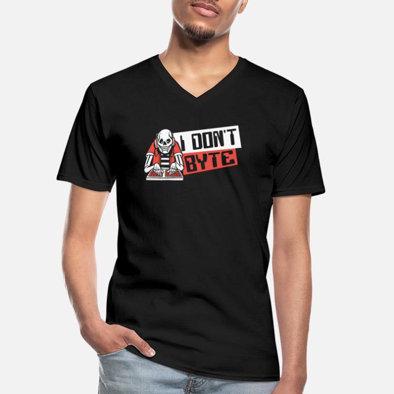 I Don't Byte Softwareingenieur Developer Coder Männer-T-Shirt mit V-Ausschnitt