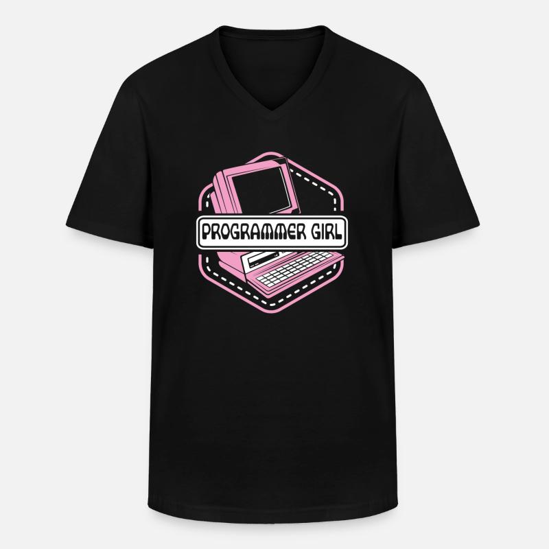Programmer Girl Softwareingenieur Developer - Männer-T-Shirt mit V-Ausschnitt - Schwarz