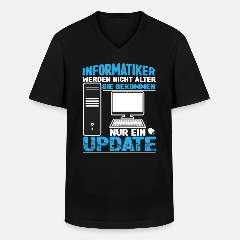 Informatiker werden nicht älter - Männer-T-Shirt mit V-Ausschnitt - Schwarz