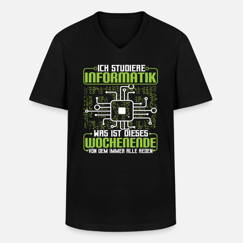 Informatikstudent Programmierer - Männer-T-Shirt mit V-Ausschnitt - Schwarz