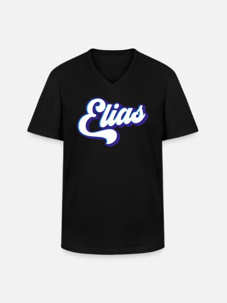 Élie | Couleurs changeantes - T-shirt col V Homme - noir