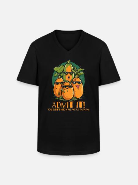 Admit it, we're papayas - Men's V-Neck T-Shirt - black