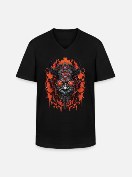 Tech Oni Masque - T-shirt col V Homme - noir