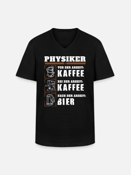 Mon quotidien de physicien - T-shirt col V Homme - noir