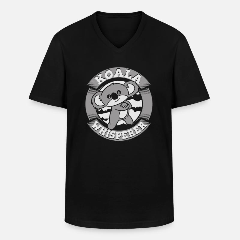 Koala-Flüsterer Koalabär Phascolarctos cinereus - Männer-T-Shirt mit V-Ausschnitt - Schwarz