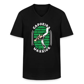 Capoeira Warrior Capoeirista Ginga Dance Capoeira - Männer-T-Shirt mit V-Ausschnitt - Schwarz - Vorne - AI Model Male 178 dark (178cm)