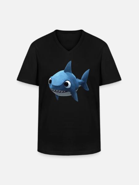 Blue - Cute and Stylish - Men's V-Neck T-Shirt - black