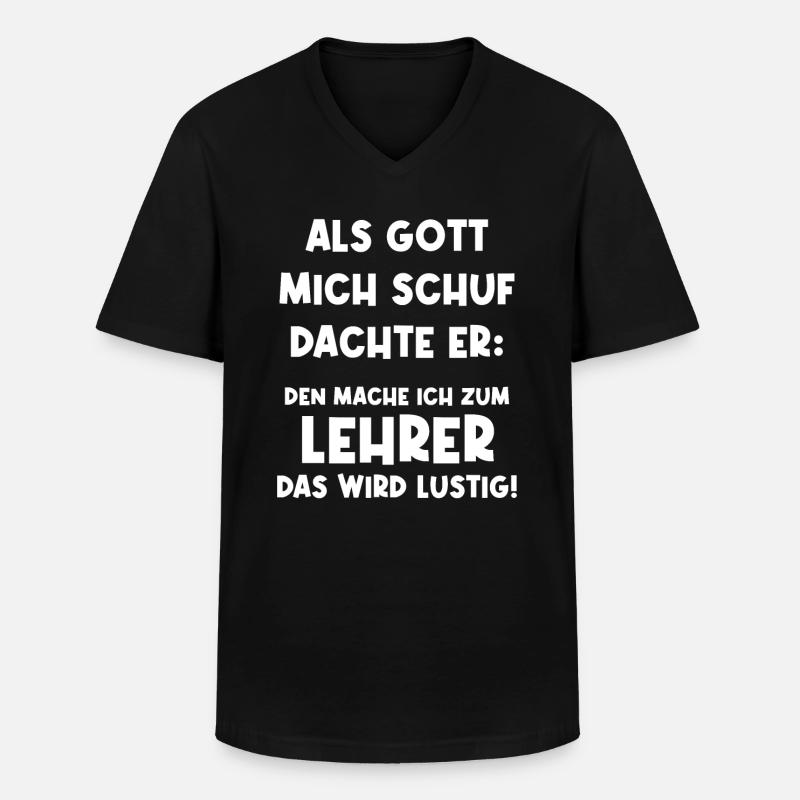 Lehrer Lustige Lehrkraft Schule - Männer-T-Shirt mit V-Ausschnitt - Schwarz