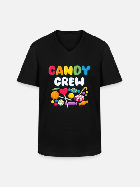 Candy Crew Süßigkeiten Bonbon - Men's V-Neck T-Shirt - black