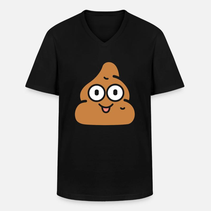 Kacke - Männer-T-Shirt mit V-Ausschnitt - Schwarz
