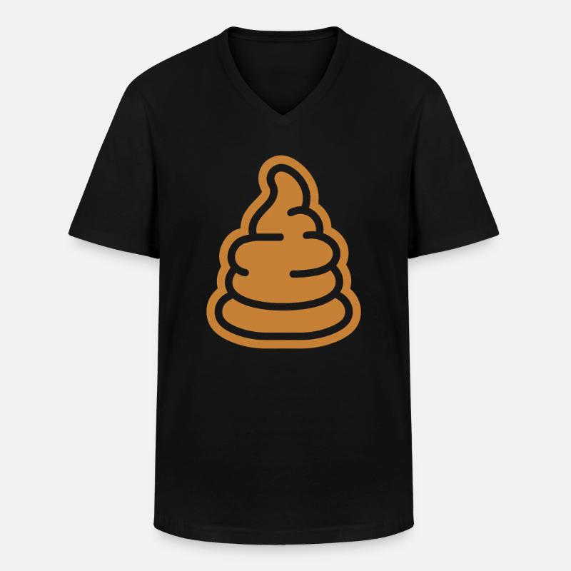Kacke - Männer-T-Shirt mit V-Ausschnitt - Schwarz