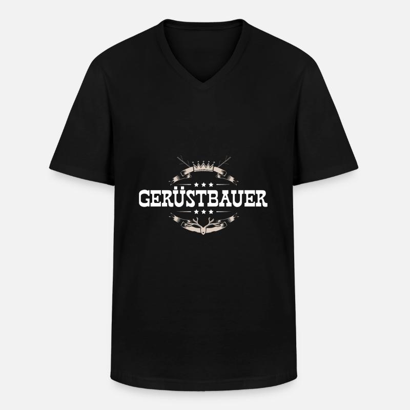 Gerüstbauer Beruf - Männer-T-Shirt mit V-Ausschnitt - Schwarz