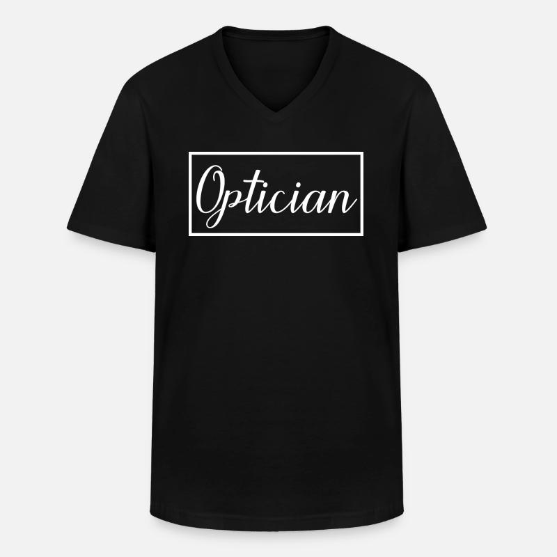 Optiker stolzer diplomierter Optikerstudent - Männer-T-Shirt mit V-Ausschnitt - Schwarz