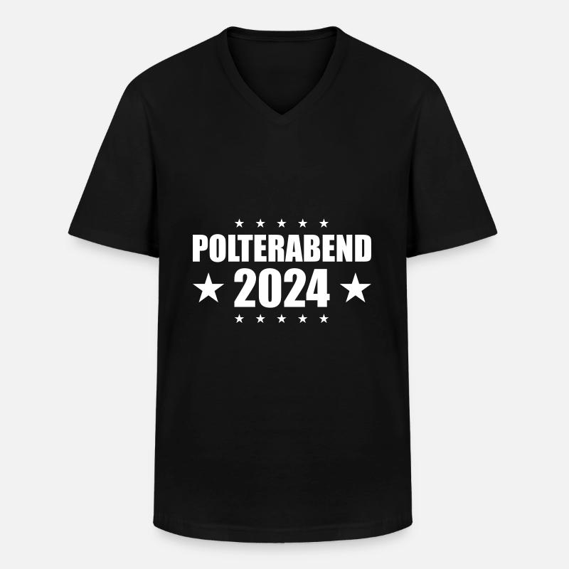 Polterabend 2024 - Männer-T-Shirt mit V-Ausschnitt - Schwarz