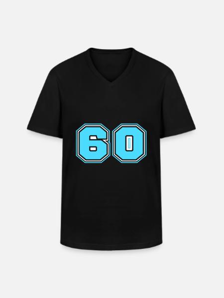 Numéro 60 - T-shirt col V Homme - noir