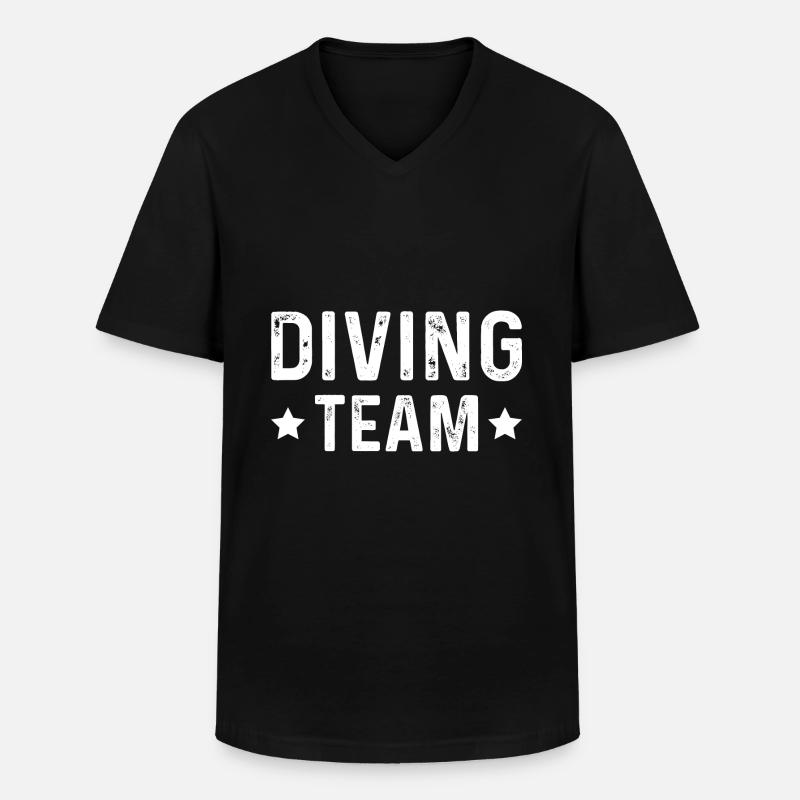 Diving Team - Männer-T-Shirt mit V-Ausschnitt - Schwarz