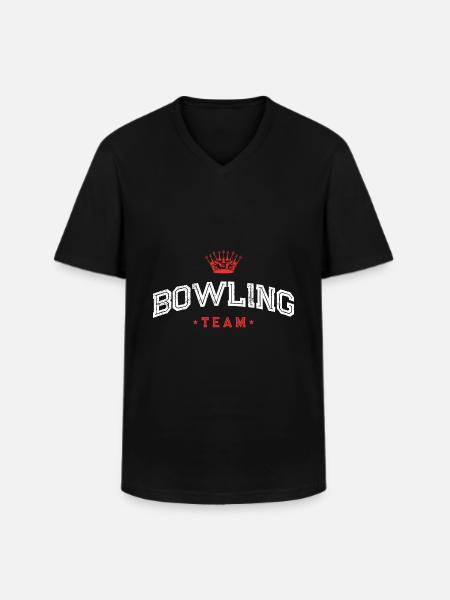 Bowling Team - Men's V-Neck T-Shirt - black