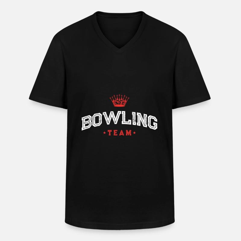 Bowling Team - Männer-T-Shirt mit V-Ausschnitt - Schwarz