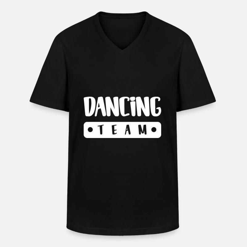 Dancing Team - Männer-T-Shirt mit V-Ausschnitt - Schwarz