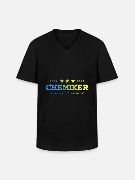 Chemiker Beruf - Männer-T-Shirt mit V-Ausschnitt - Schwarz
