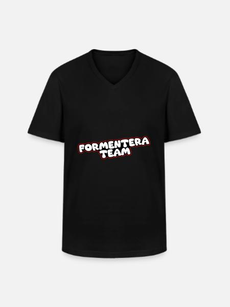 Formentera Team - Men's V-Neck T-Shirt - black