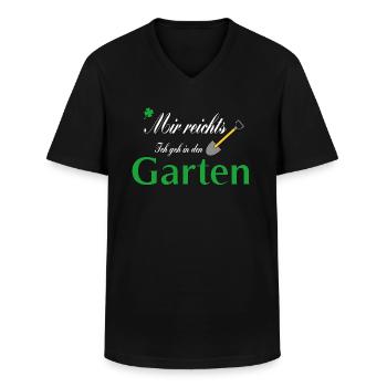 Mir reichts ich geh in den Garten - Männer-T-Shirt mit V-Ausschnitt - Schwarz - Vorne - AI Model Male 178 dark (178cm)