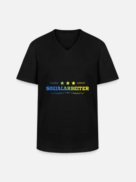 Sozialarbeiter Beruf - Männer-T-Shirt mit V-Ausschnitt - Schwarz