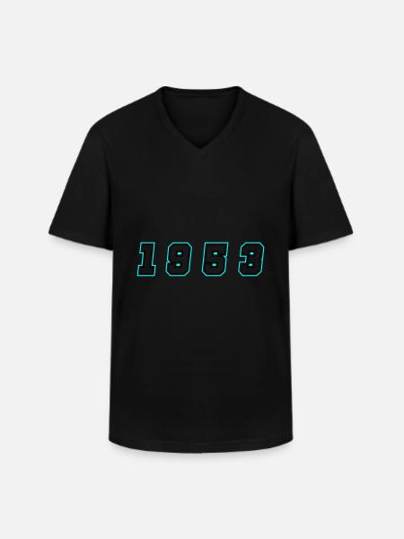 1953 Year Number - Men's V-Neck T-Shirt - black