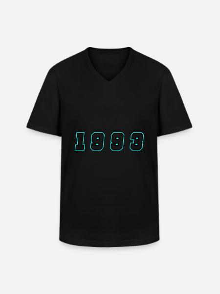 1993 Year Number - Men's V-Neck T-Shirt - black