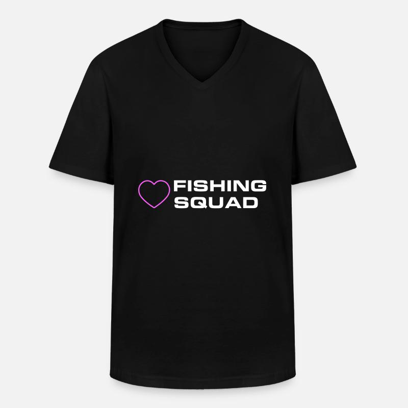 Fishing Squad - Männer-T-Shirt mit V-Ausschnitt - Schwarz