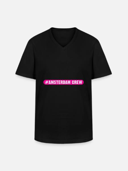Amsterdam Crew - Men's V-Neck T-Shirt - black