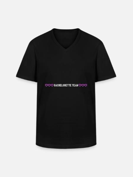 bachelorette team herzchen - Männer-T-Shirt mit V-Ausschnitt - Schwarz