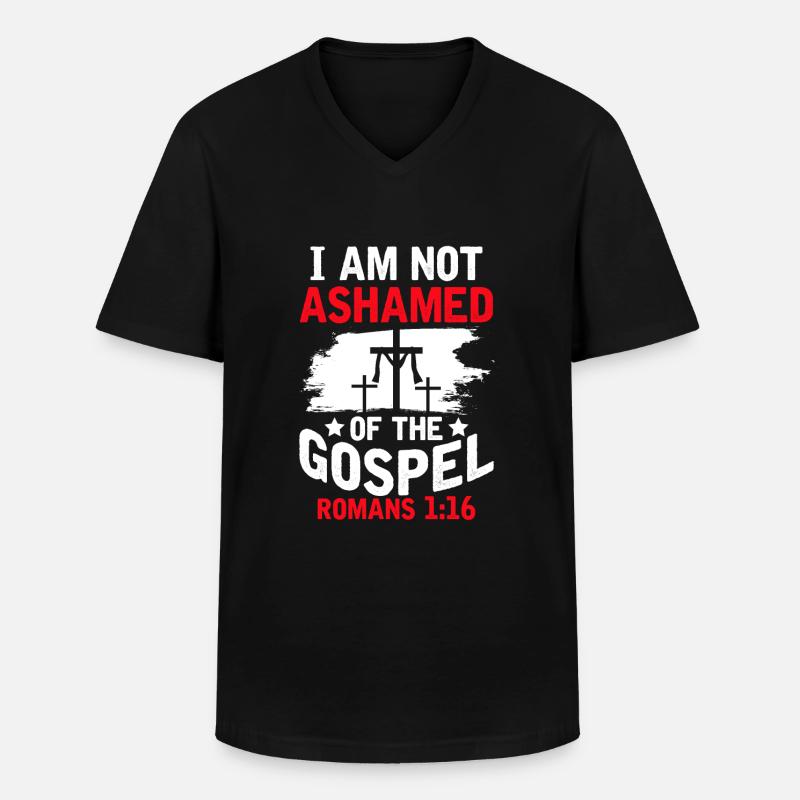 gospel bibel - Männer-T-Shirt mit V-Ausschnitt - Schwarz